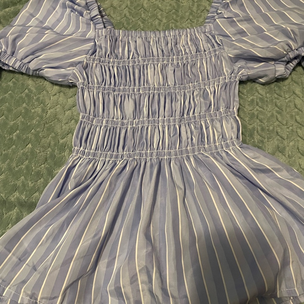 Habitual Blue and White Striped Short Sleeve Tee